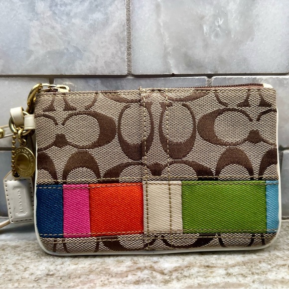 Coach Handbags - Coach Multicolor Clutch & Wristlet